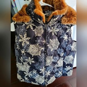 Eddie Bauer Goose Down Hooded Vest